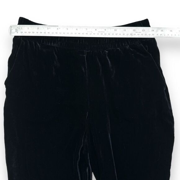 Banana Republic Velvety Black Velvet Elastic Waist Flowy Jogger Pants‎ Sz Sm NWT - Picture 6 of 11
